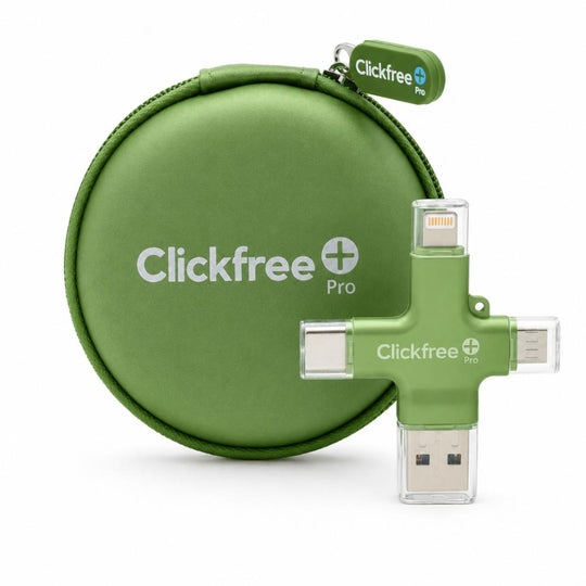 ClickFree Pro USB Photo Storage Device 64GB Mint Green banner