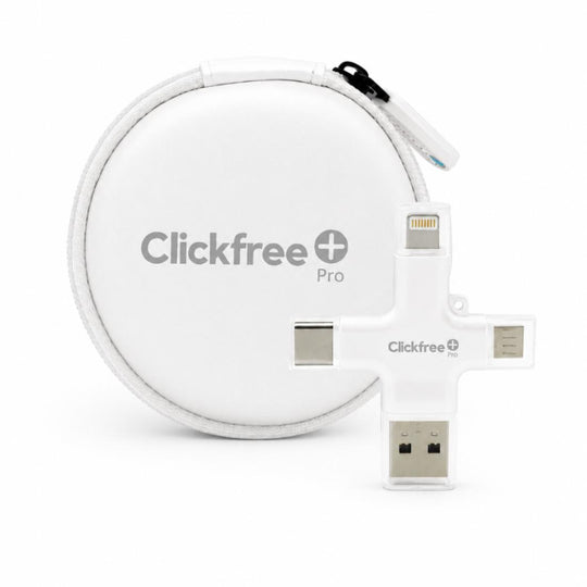 ClickFree Pro USB Photo Storage Device 128GB Pearl White banner